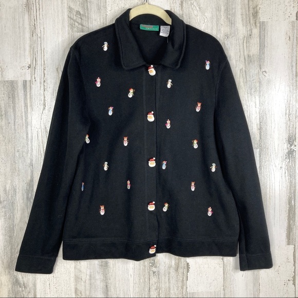 Onque Casuals Sweaters - Onque Casuals Jingle All the Way snowman cardigan